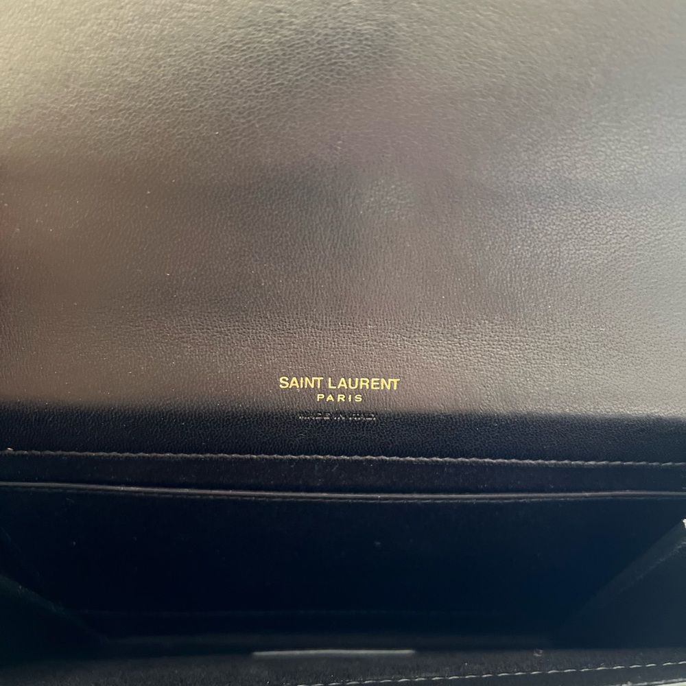 Saint Laurent Black Quilted Pouch with Gold Logo - Picture 13 of 16